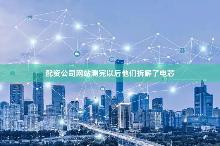 配资公司网站测完以后他们拆解了电芯