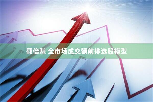 翻倍赚 全市场成交额前排选股模型